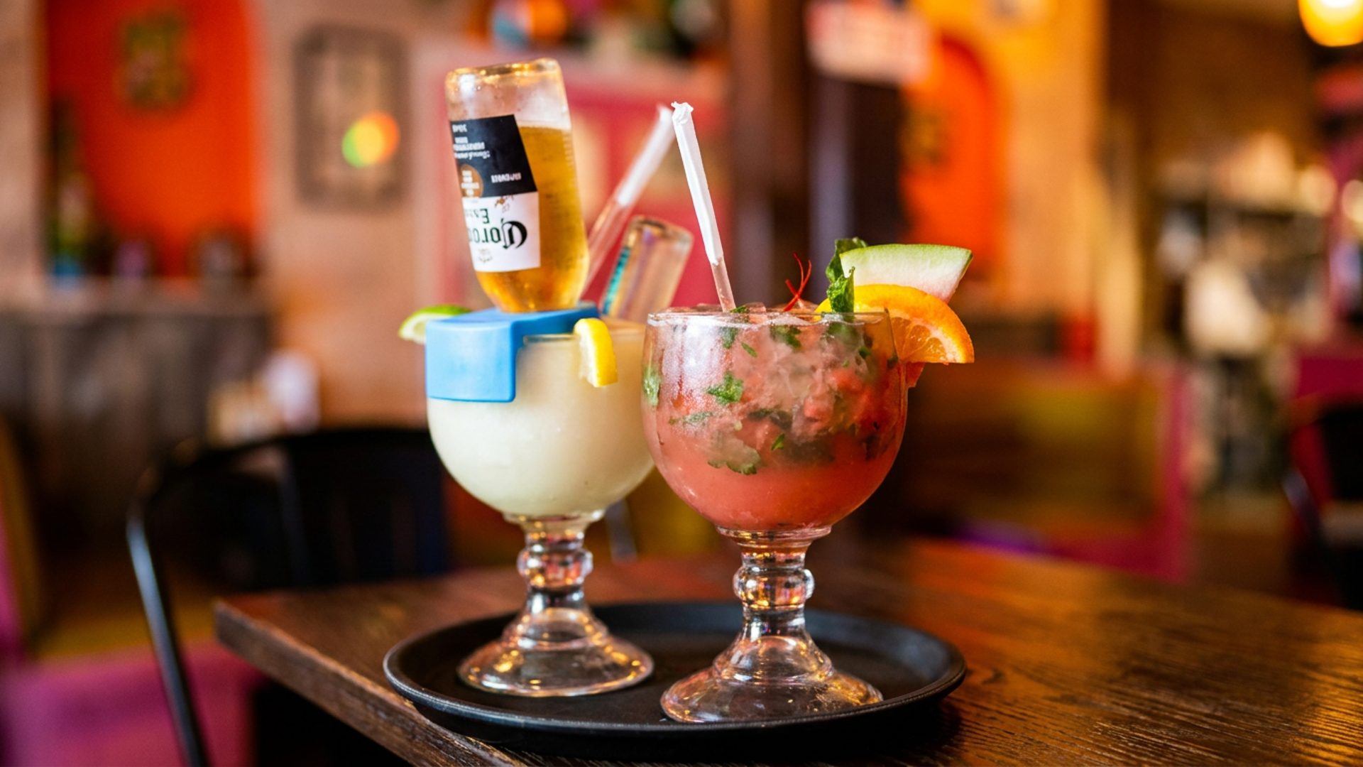 Margaritas, full bar, daily happy hour