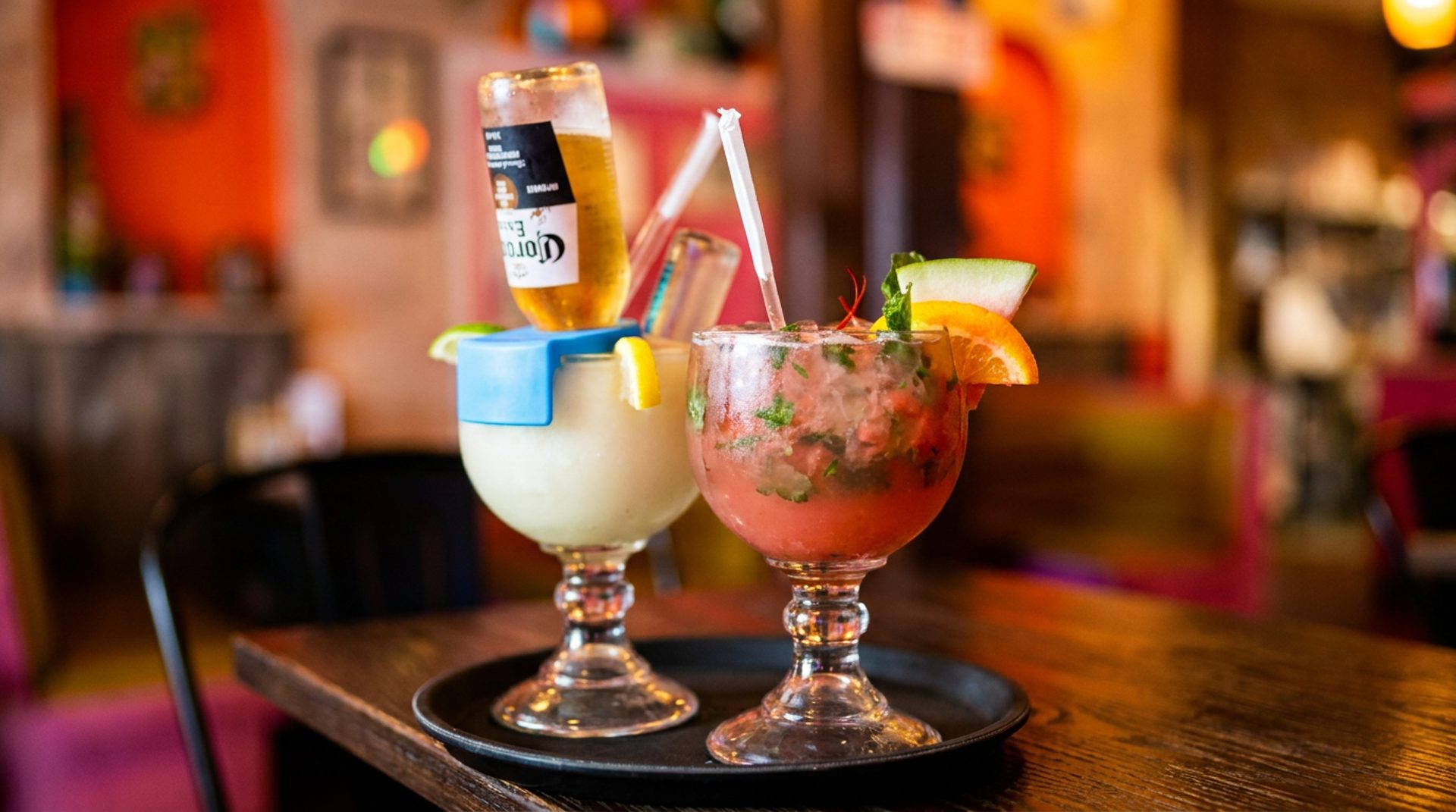 Margaritas, full bar, daily happy hour