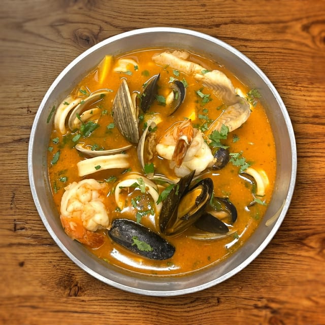 Cazuela de Mariscos.